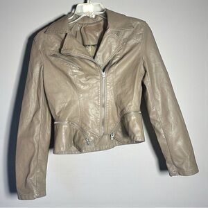 Blank NYC Taupe Leather Jacket